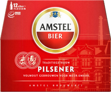 Amstel doos van 12 flesjes á 0,25 liter